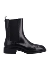 Women's black leather Chelsea boots BUTYD-1301-9F(Z26), side view of the product on a white background.