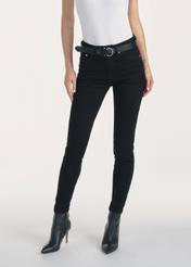 Black women's denim pants JEADT-0010 A-99(Z 25), product visible from the front on the model, half of the silhouette visible.