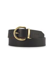 Reversible black and brown women's belt PASDS-0175B-89(Z25), product view from the front on a white background.