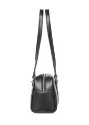 Black shoulder bag TOREC-1233-9G(W26), side view of the product on a white background.