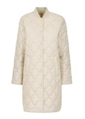 Women's beige quilted jacket KURDT-0508-80(W24)-04