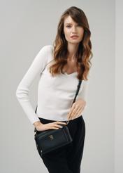 Small black cross body bag TOREC-0904-99(W24)-07