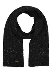 Black hat and scarf set ZESTD-0014-99(Z26), front view of the scarf on a white background.