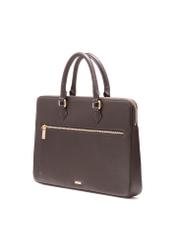 Chocolate-colored women's briefcase TORES-1202-89(Z25), diagonal view of the product on a white background.
