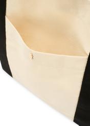 Beige cotton bag TOREN-0333-1E(W26) - close-up detail, on white background.