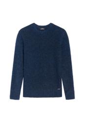 Navy blue men's wool sweater SWEMT-0171-68(Z25), front product view on white background.