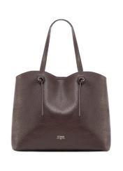Large brown shopper bag TOREC-0995A-89(Z25), product view from the front on a white background.-02