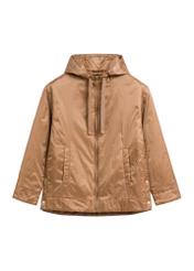 Beige plain women's jacket KURDT-0690-1J(Z26), front product view on white background.