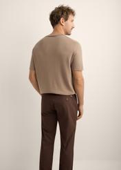 Men's silk-blend T-shirt TSHMT-0157-1K(Z26), product view from the back on the model. Half of the silhouette visible.
