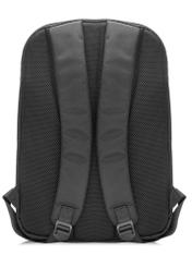 Black large men's backpack TORMN-0389-99(W26) - product view from the back, on a white background.