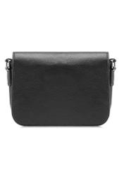 Black women's messenger bag TOREC-1072-99(Z25), product view from the back on a white background.