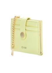 Small light yellow women's wallet POREC-0430-2A(W26), diagonal product view on white background.