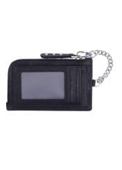 Black women's wallet POREC-0447-99(Z26), product view from the back on a white background.