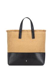 Women's bag made of artificial straw TOREC-0631-15(W22)-01
