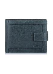 Men's navy blue leather wallet PORMS-0518-69(W23)-01