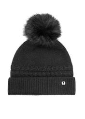 Warm winter hat for women black CZADT-0186-99(Z24)-05