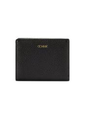 Small black women's wallet POREC-0415-99(W26), front product view on white background.
