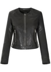 Women's short leather jacket KURDS-0294-4229(KS)-04