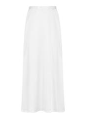 Long straight cream skirt SPCDT-0083-12(W24)-03