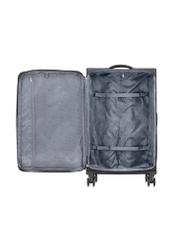 Set of suitcases on wheels 19"/24"/28" WALNY-0042-99(W25), product view from inside on white background.