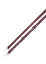 Small dark red women's handbag TOREC-1382-4C(Z26), view of the product strap against a white background.