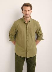 Light green men's cotton shirt KOSMT-0363-8A(Z26)