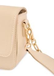 Small cream women's handbag TOREC-1171-0B(W26), close-up of product detail, view on white background.