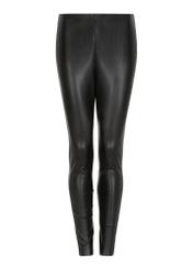 Black imitation leather pants SPODP-0003-99(W23)-05