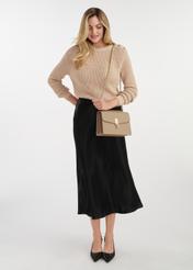 Beige women's handbag on a chain TOREC-1023-81(W25)