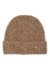Brown wool-blend hat and scarf set ZESTD-0013-1G(Z26), front view of the hat on a white background.