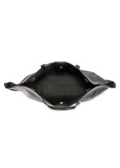 Large black shopper bag TOREC-1201-99(W26), product view inside on white background.