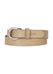 Light beige leather women's belt PASDS-0303A-80(W25)-01