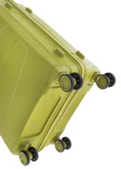 Small suitcase on wheels WALPP-0028-8G-19(W26), view of the product wheels on a white background.