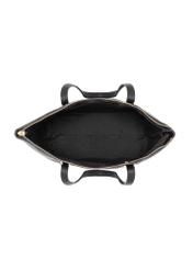 Black women's shopper bag TOREC-0953A-99(Z25), product view from the inside on a white background.
