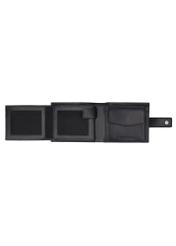 Black men's leather wallet PORMS-0717-99(Z26)