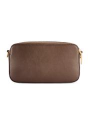 Small brown women's handbag TOREC-1173-1I(W26), product view from the back on a white background.