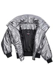 Women's silver insulated jacket KURDT-0181-92(Z19)-04