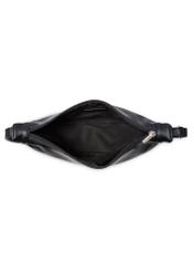 Black semi-circular women's handbag TOREC-1146-99(W26), product view inside on white background.