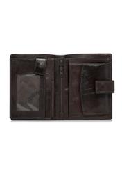 Leather clasp brown men's wallet PORMS-0605-89(W24)-03