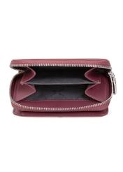 Small leather pink women's wallet PORES-0833G-31(Z25), product view inside on white background.