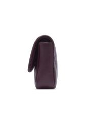 Small burgundy leather women's handbag TORES-1364-4D(Z26), side view of the product on a light background.