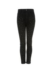 Black jeans with rhinestones for women JEADT-0007-99(Z22)-05