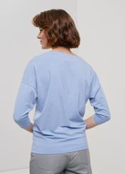 Blue women's blouse BLUDT-0156-61(W24)-02