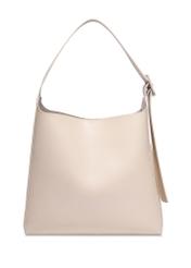 Large cream women's shoulder bag TOREC-1337-0B(Z26) - product view from the back, on a white background.