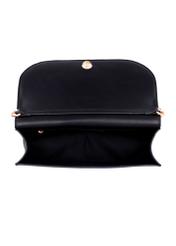 Small black elegant women's handbag with chain TOREC-1388-99(Z26), product view inside on white background.