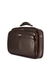 Brown leather men's laptop bag TORMS-0482-89(Z25), diagonal product view on white background.