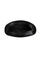 Black imitation leather shopper bag TOREC-0906-99(W24)-05