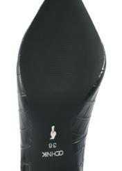 Women's leather croco high heels BUTYD-1211-99(Z25), product view from below on a white background.
