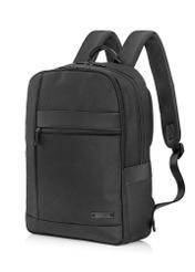 Black two-compartment men's backpack with logo PLCMN-0001C-99(Z24)-02