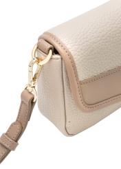 Small beige women's handbag TOREC-1163-1D(W26), close-up of the product detail on a white background.